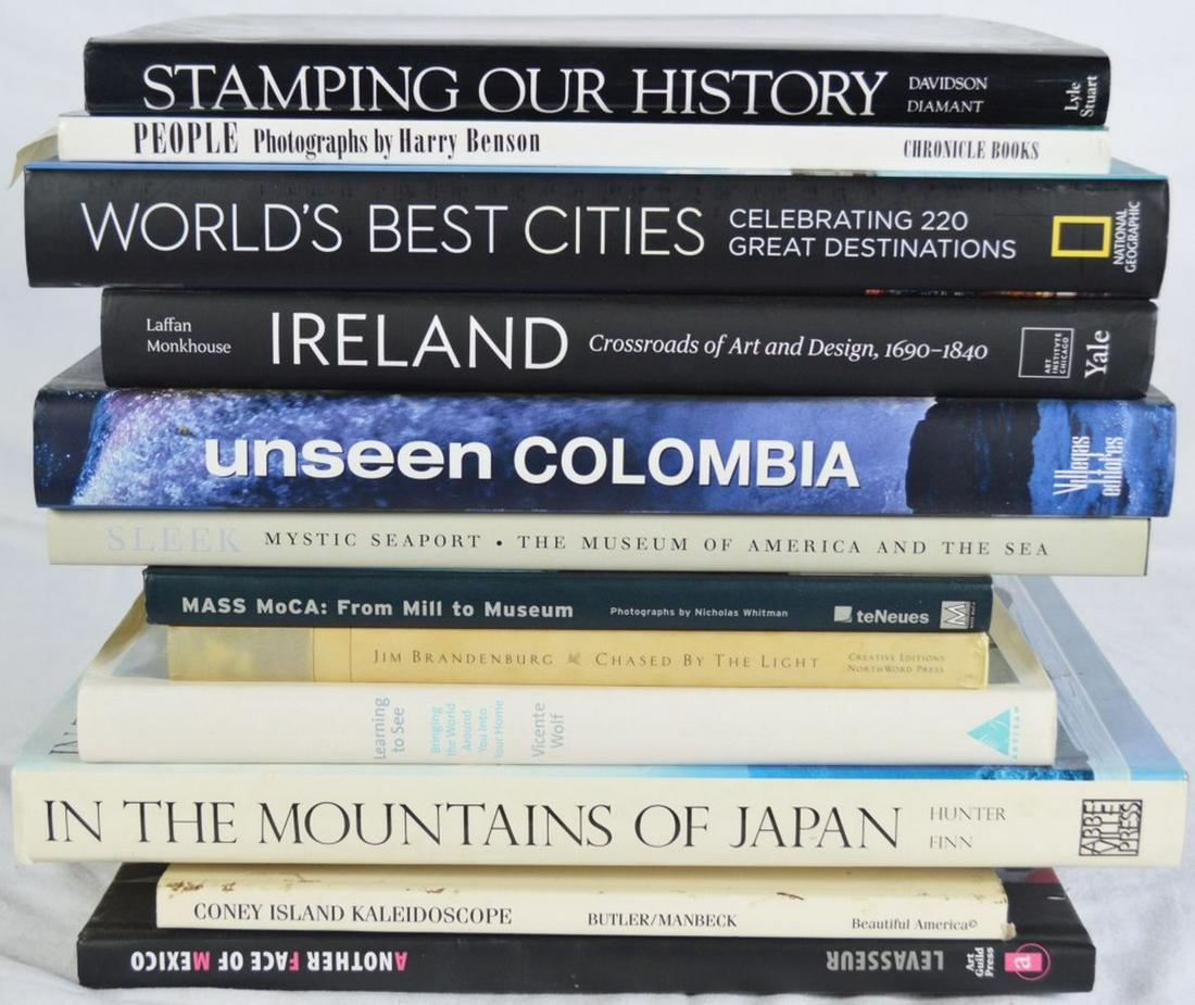 LOT OF COFFEE TABLE TRAVEL BOOKS: A lot of larger format travel and world exploration books. Provenance: Collection of Dick Polich, Polich Tallix Fine Art Foundry. Polich and Tallix produced significant sculptural works over many year