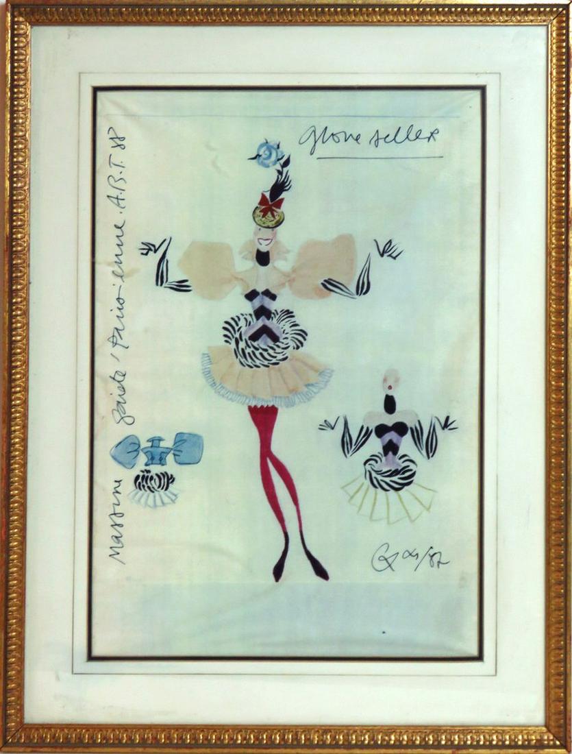 FRENCH SCHOOL DECORATIVE PRINT IN GILT FRAME (1 of 11)