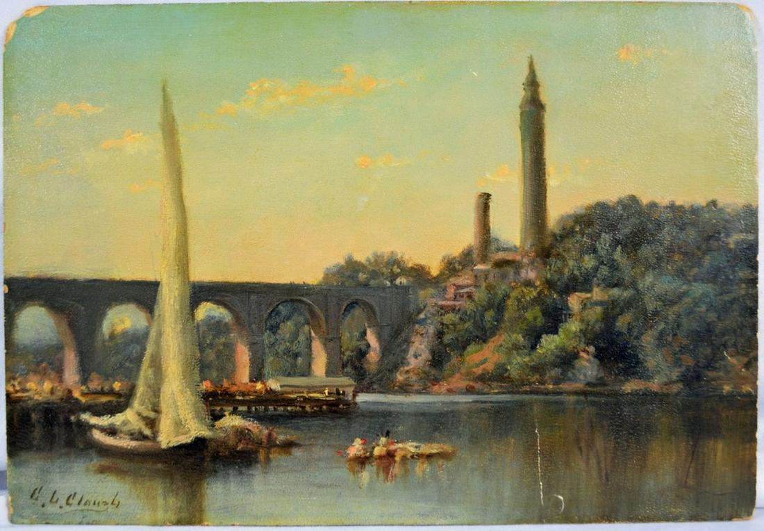 GEORGE LAFAYETTE CLOUGH BRONX LANDSCAPE SIGNED (1 of 8)