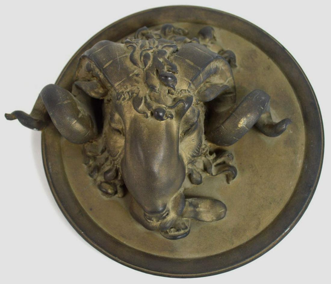 TIBERIU MOSTEANU BRONZE RAM SCULPTURE SIGNED (1 of 7)
