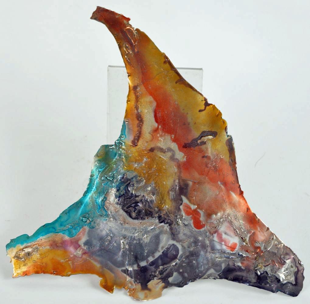 DON NICE ABSTRACT POLYCHROME METAL SCULPTURE (1 of 3)