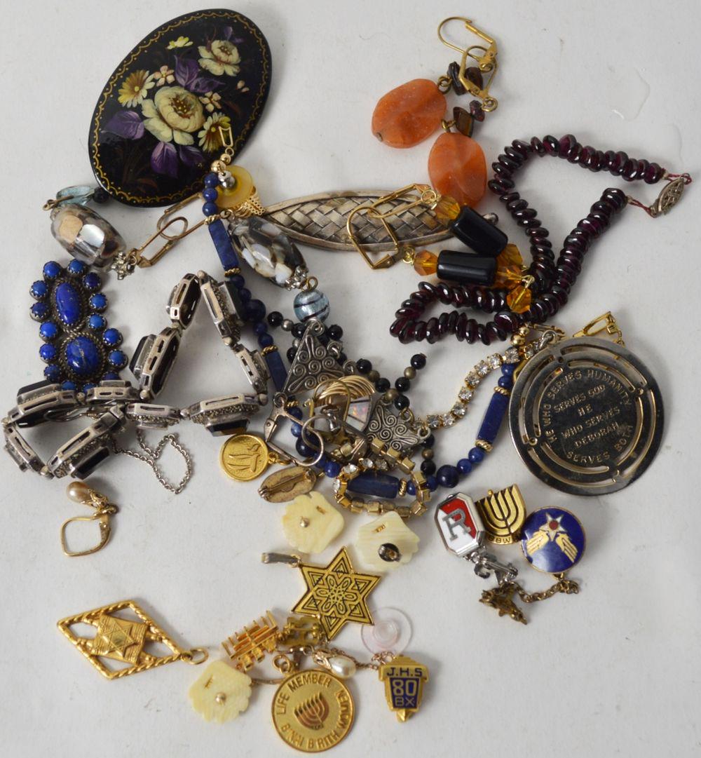 VINTAGE ESTATE JEWELRY LOT INC ENAMEL GOLD FILLED (1 of 13)