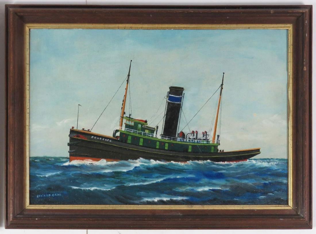2 MARITIME ART WORKS SAILBOAT & STEAMER SIGNED (1 of 10)
