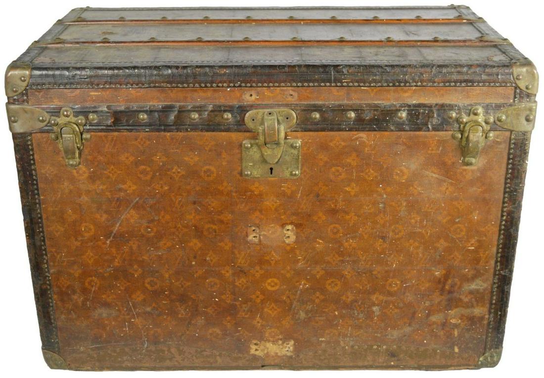 RARE LOUIS VUITTON ANTIQUE STEAMER HATBOX TRUNK (1 of 20)