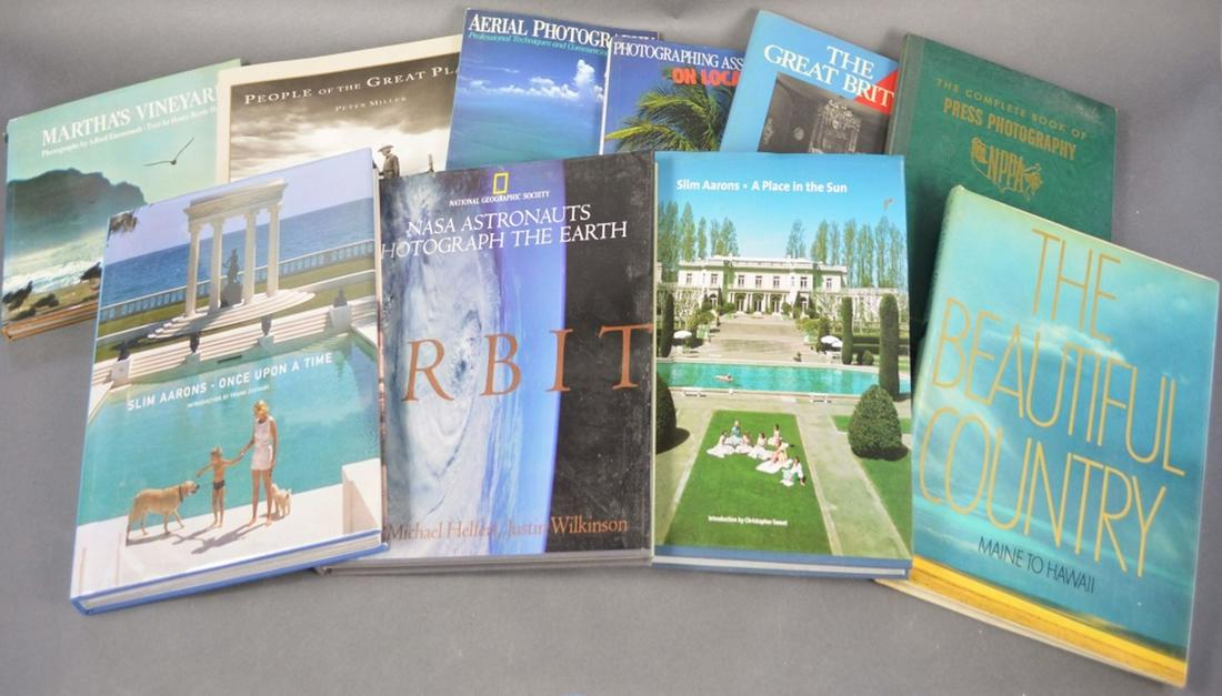 LOT OF PHOTOGRAPHY & LANDSCAPE PHOTOGRAPHY BOOKS: Lot of photography and landscape photography type books. Provenance: From the estate collection of John Stage. Mr. Stage was a well regarded and widely known photojournalist. His work was used in many