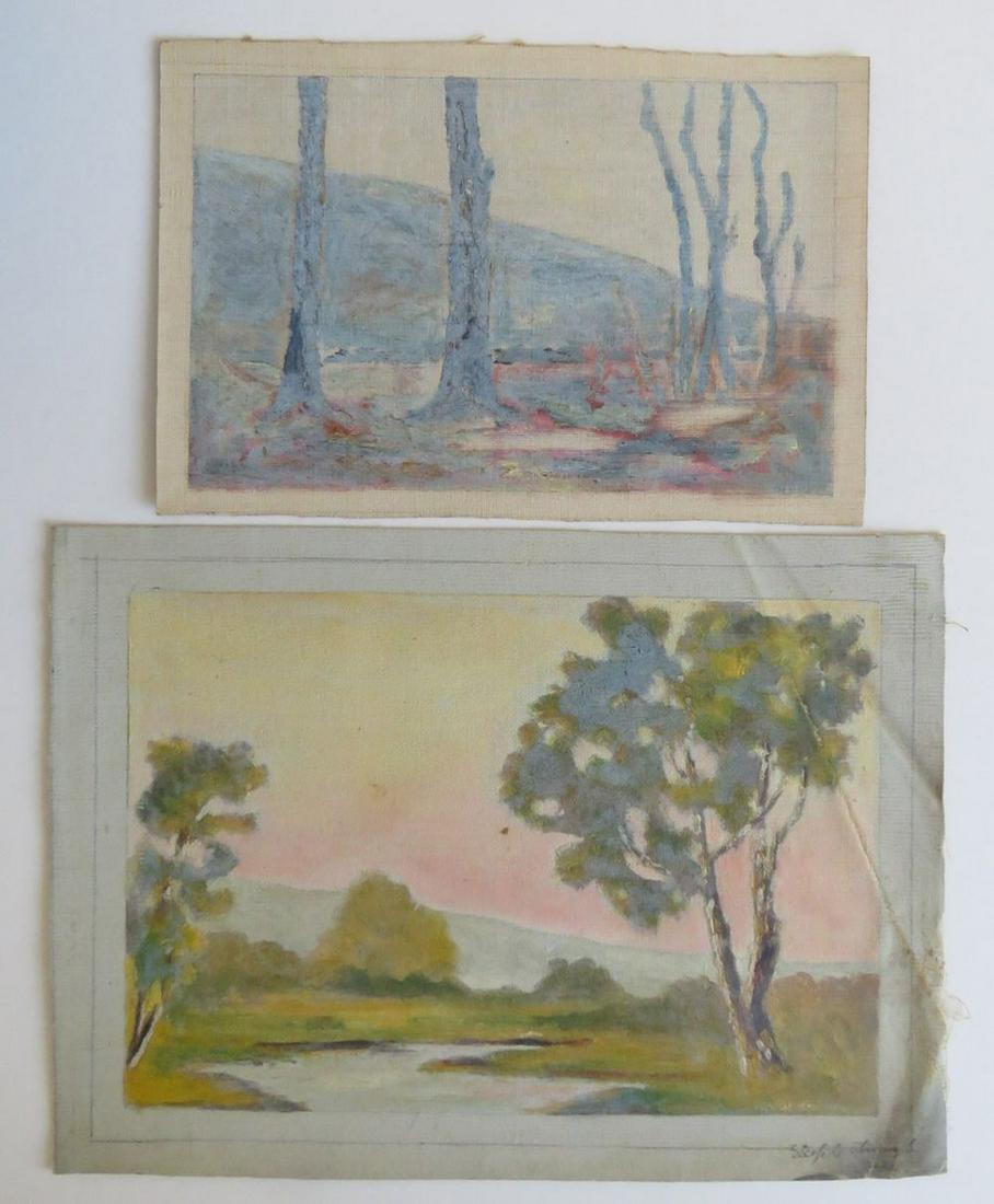 2 O/C PLEIN AIR IMPRESSIONIST LANDSCAPE PAINTINGS (1 of 9)