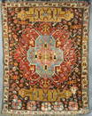 RARE ANTIQUE CAUCASIAN KURDISH KAZAK CARPET / RUG