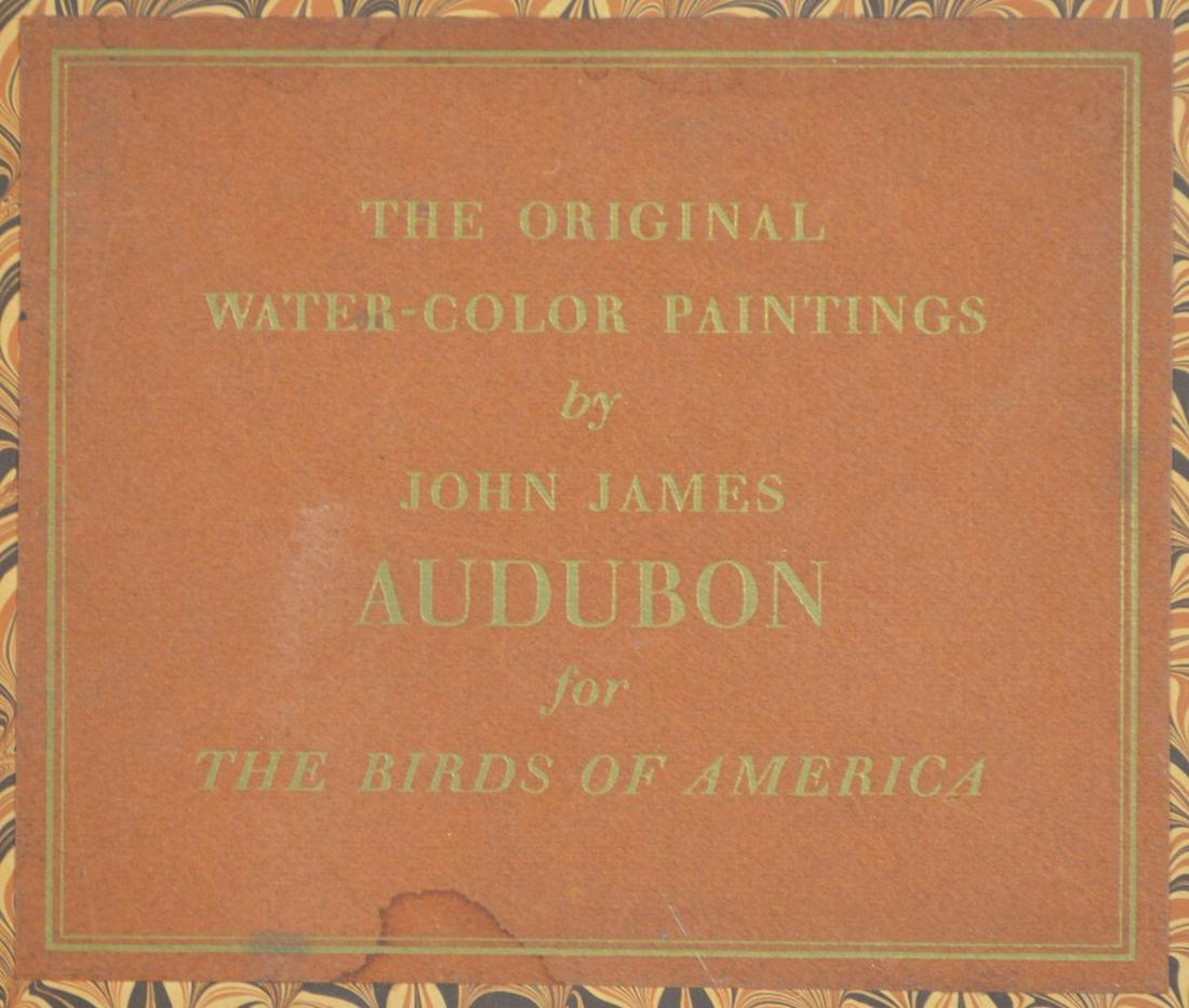 J J AUDUBON WATERCOLOR PAINTINGS BIRDS AMERICA: The Original Water-Color Paintings By John James Audubon for the Birds of America - Volumes I and II. 2 volume reference work, with original box of Audubon's seminal w/c Birds of America paintings. An