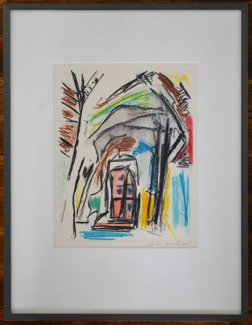 ARLES BUCHMAN SIGNED ABSTRACT LITHOGRAPH (1 of 6)