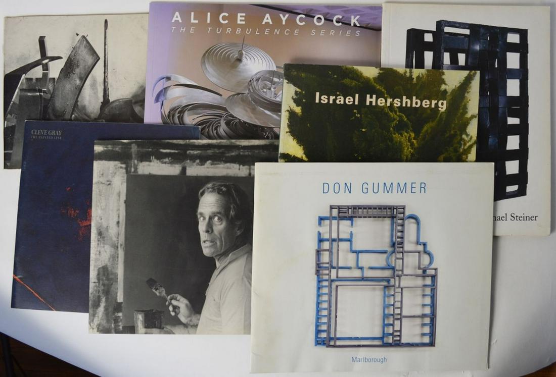 ART PUBLICATIONS ALICE AYCOCK GLEVE GRAY M STEINER: Art publications including exhibition catalogues. Including Alice Aycock, Michael Steiner, Don Gummer, Cleve Gray, Israel Hershberg. Provenance: Collection of Dick Polich, Polich Tallix Fine Art Found