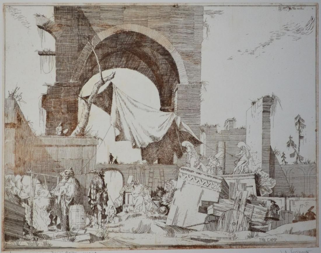 JOE A. PECSENKE 1942-1989 SIGNED ETCHING (1 of 4)