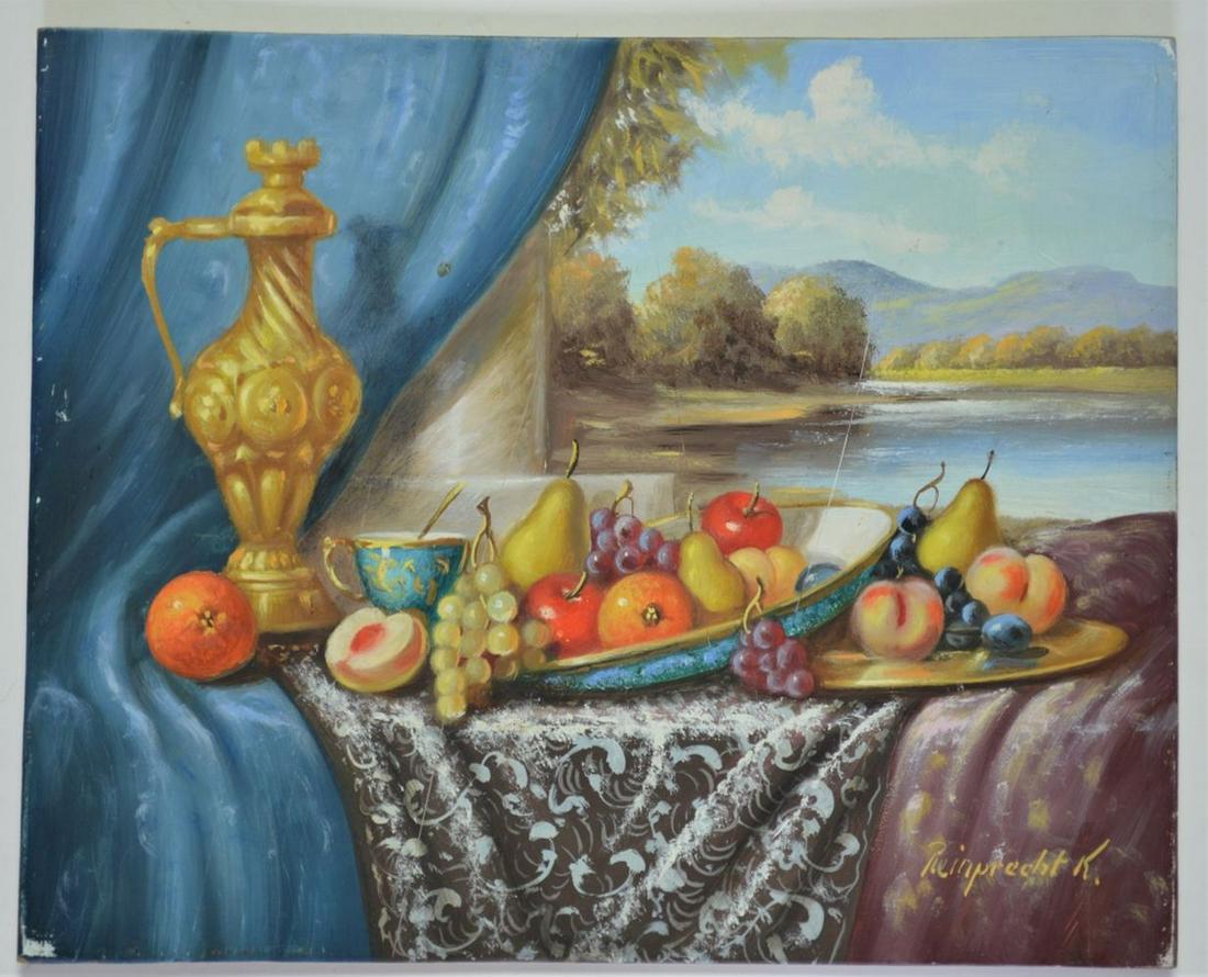 OLD MASTER STYLE STILL LIFE PAINTING SIGNED (1 of 6)