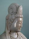 CARVED WHITE STONE CHINESE BUDDHA SCULPTURE