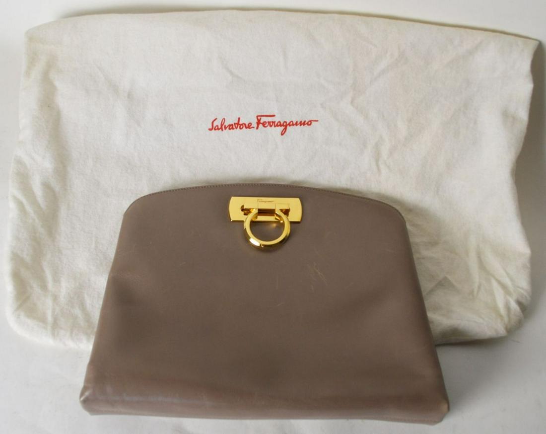 SALVATORE FERRAGAMO LEATHER HANDBAG / PURSE (1 of 7)