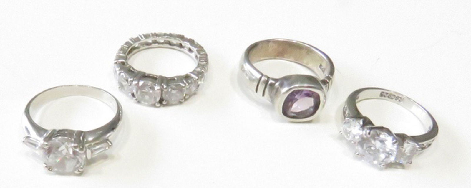4 SILVER .925 WOMEN'S FASHION RINGS CZ (1 of 14)