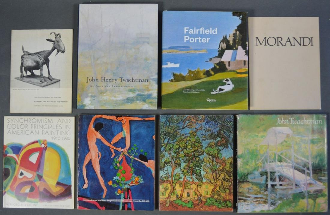 ART BOOKS PORTER MORANDI TWACHTMAN: Lot of Art reference books.