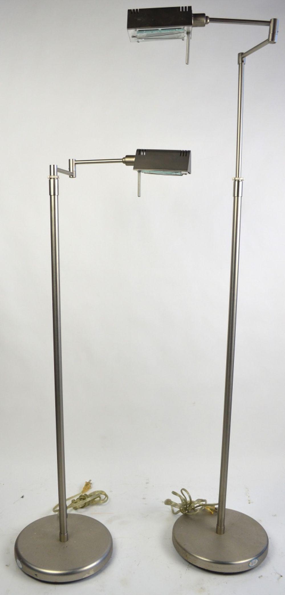 PAIR ADJUSTABLE MODERN FLOOR LAMPS (1 of 7)