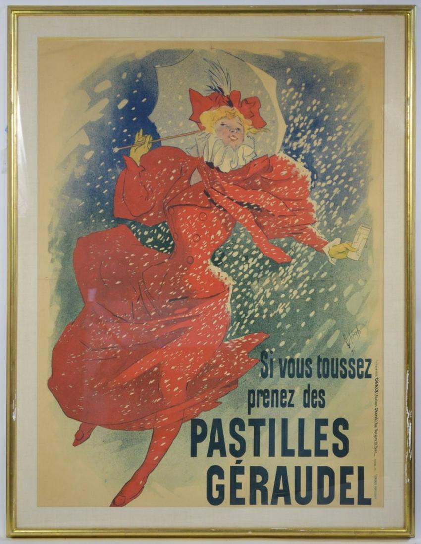 ANTIQUE JULES CHERET FRENCH LITHOGRAPHIC POSTER (1 of 8)