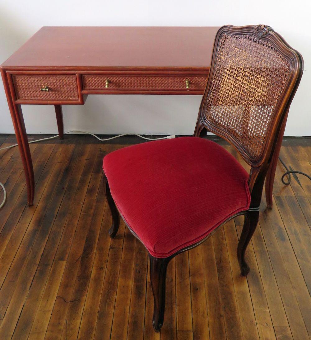 VINTAGE MCGUIRE DESK, WIDDICOMB FRENCH STYLE CHAIR (1 of 20)
