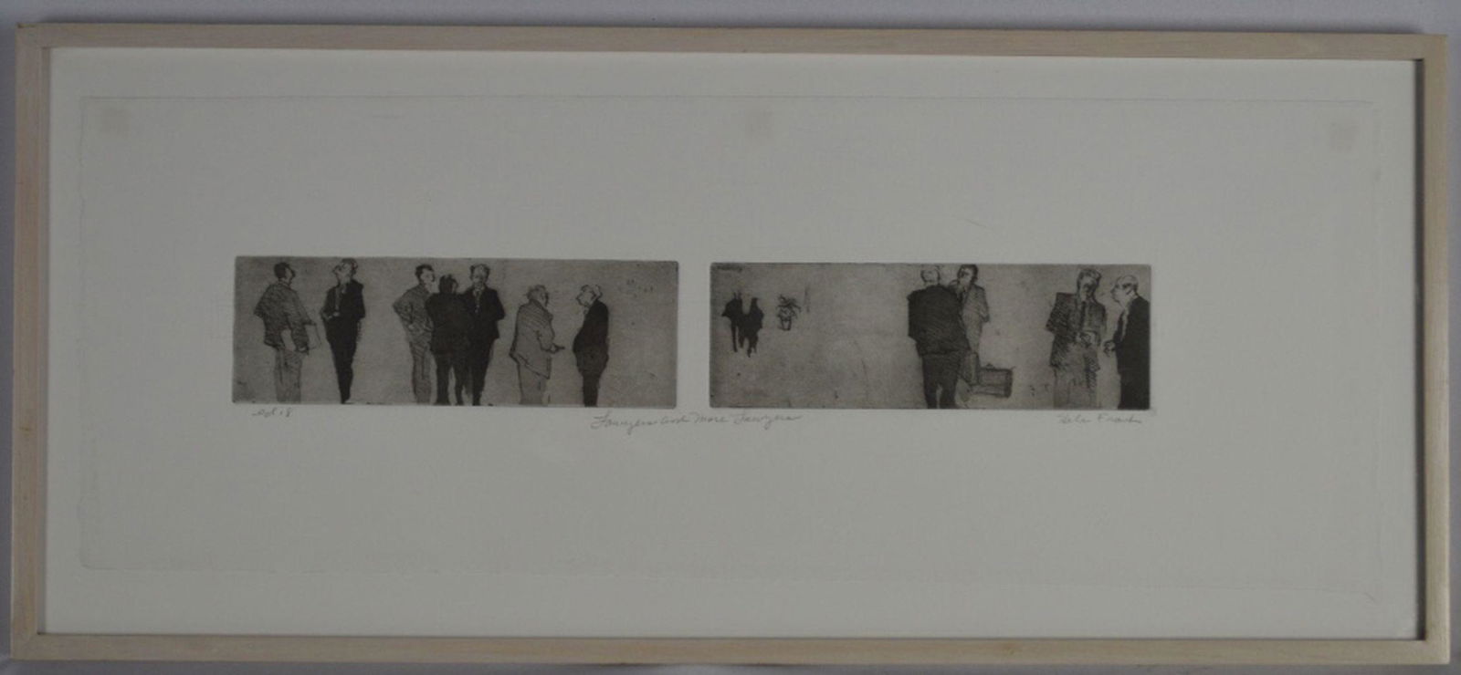 HELEN FRANK NY/NJ B. 1930 SIGNED MODERNIST ETCHING (1 of 10)