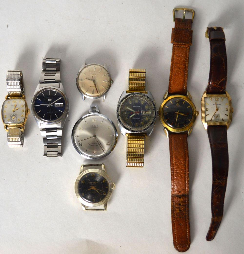 VINTAGE MENS WATCH LOT SEIKO WITNAUER BULOVA (1 of 4)