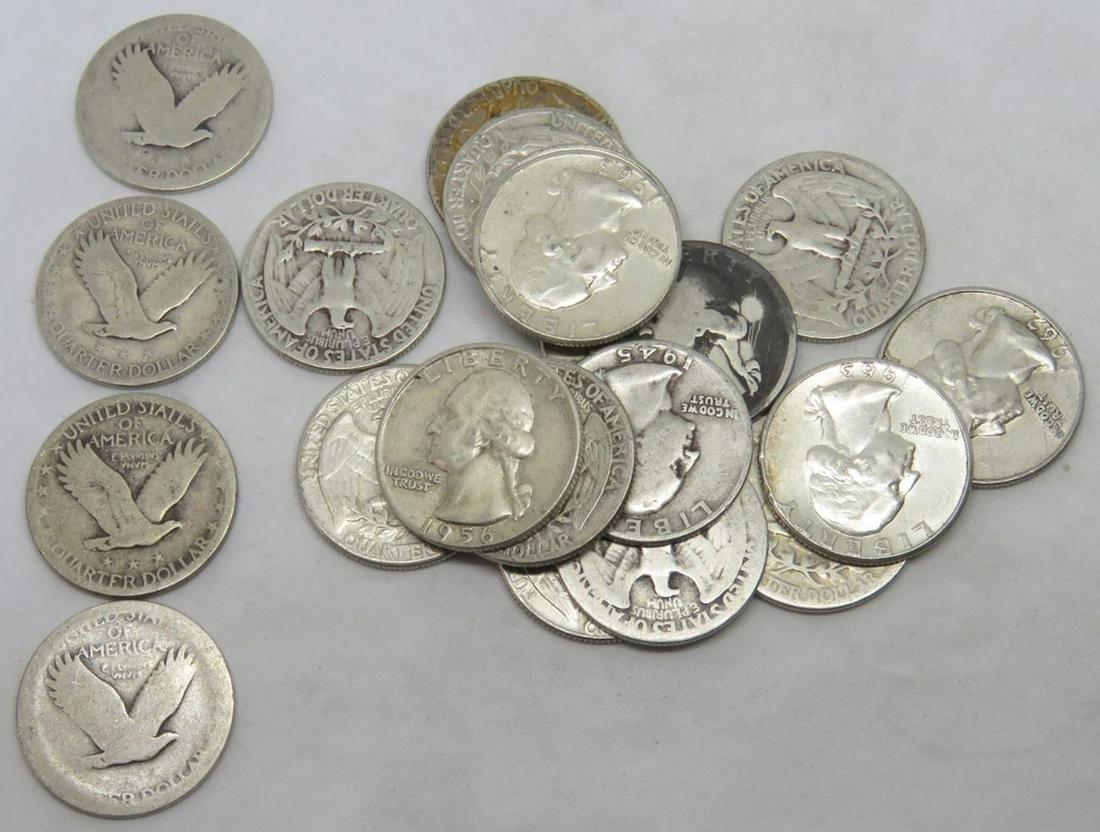 LOT 21 PRE-1965 SILVER QUARTERS COINS W 4 LIBERTY (1 of 4)