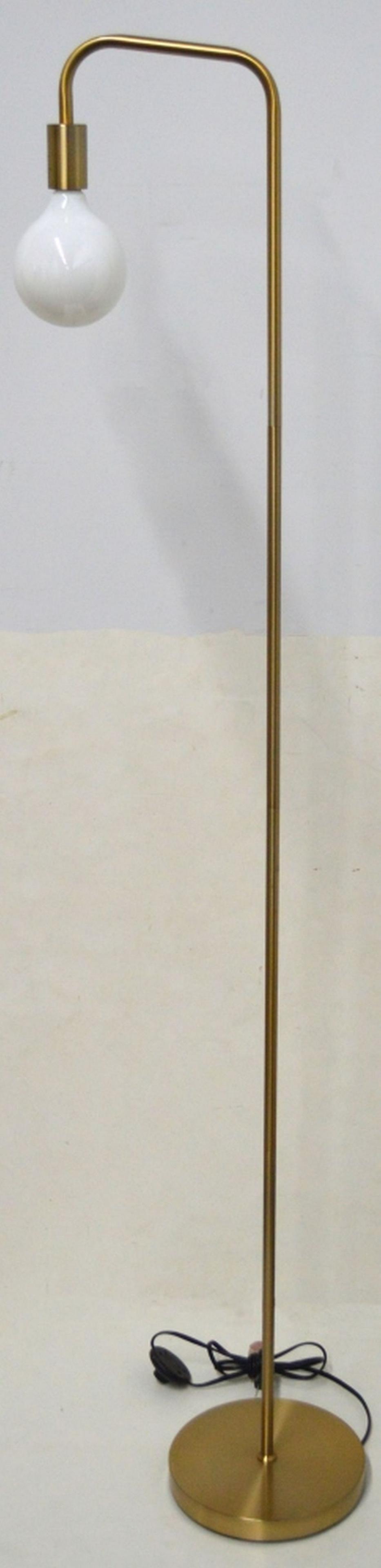 MODERN FLOOR LAMP: A good modern bronze/gold tone floor lamp. Measures: H 70" x W 15" x D 10" Provenance: A very well known TV/Film family.