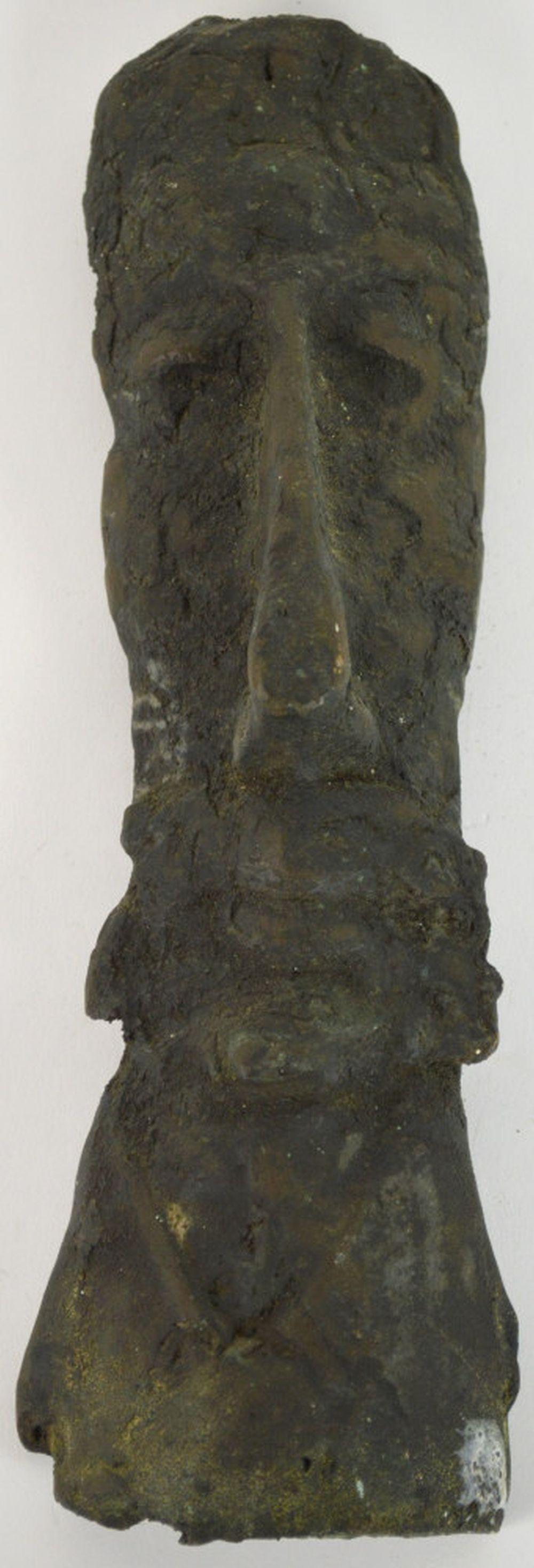 PRIMITIVE FORM MODERNIST BRONZE SCULPTURE (1 of 5)