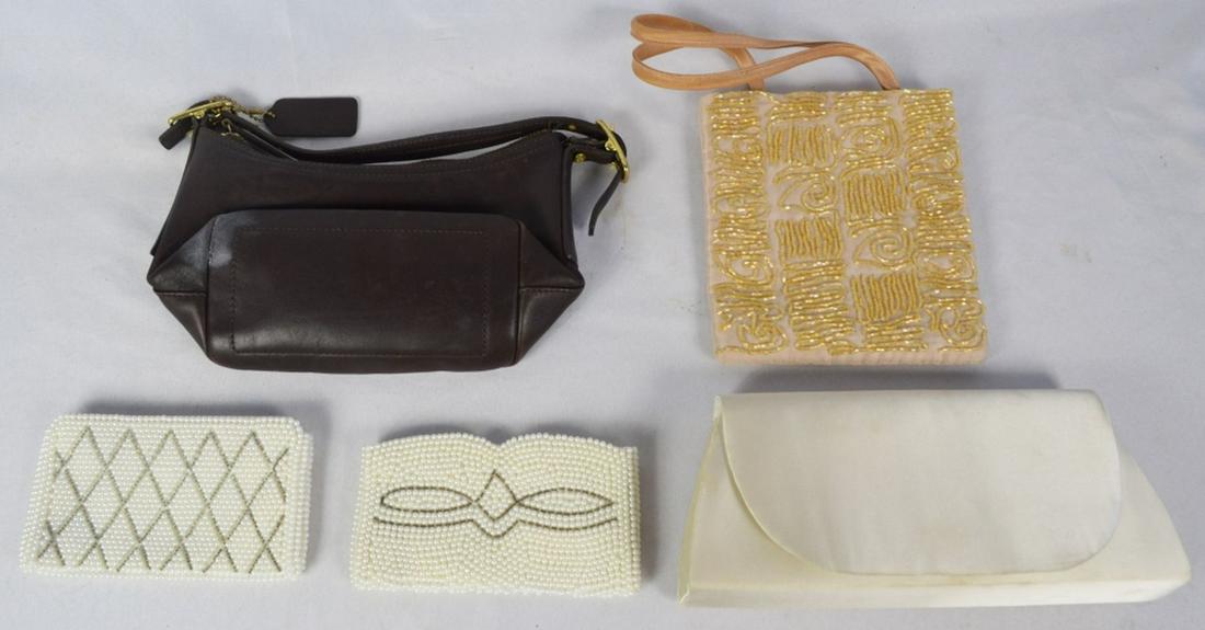 LOT (5) VINTAGE WOMEN'S PURSES COACH BEADED JAPAN (1 of 6)