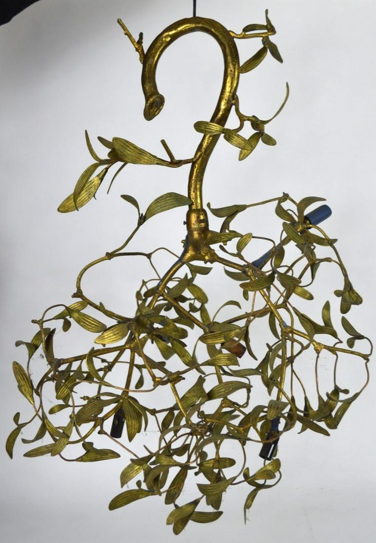 ANTIQUE FRENCH VINE & LEAF GILT CHANDLIER (1 of 5)