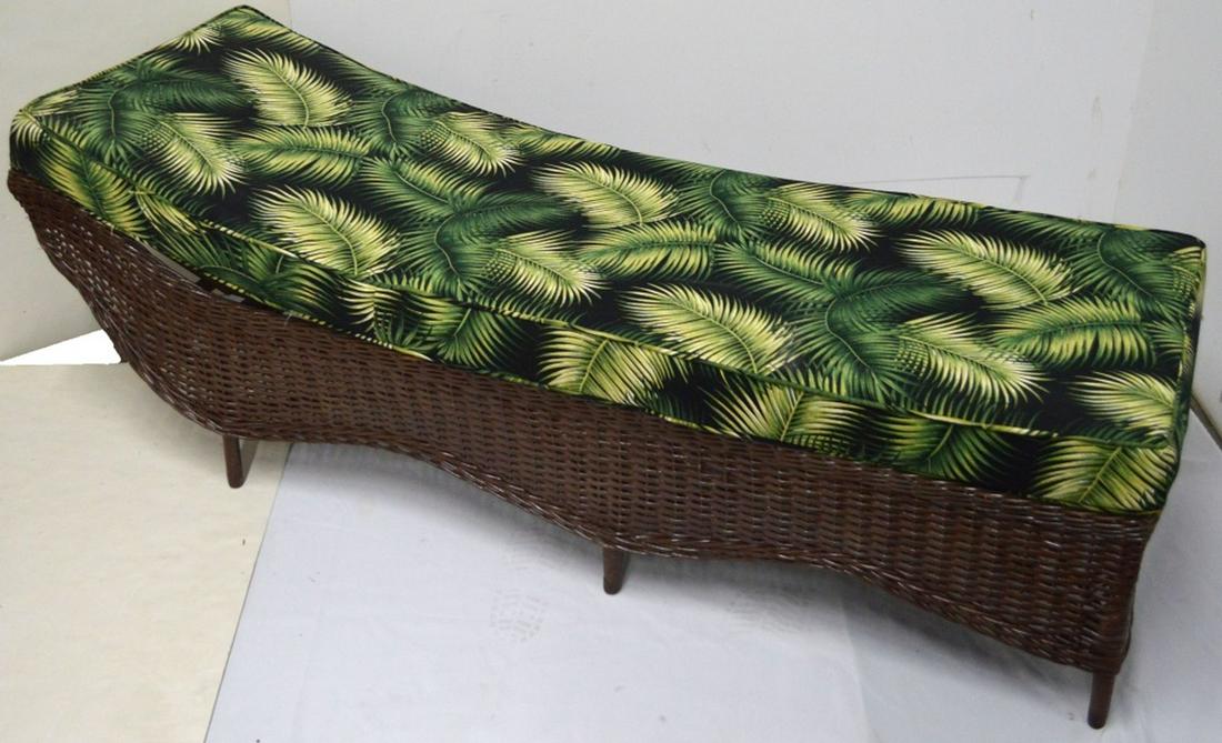 HEYWOOD-WAKEFIELD WICKER CHAISE LOUNGE (1 of 8)