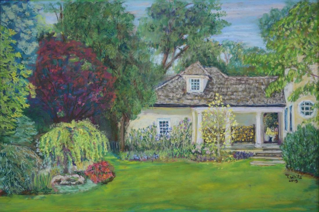 ARCHITECTURAL LANDSCAPE DRAWING SIGNED (1 of 4)