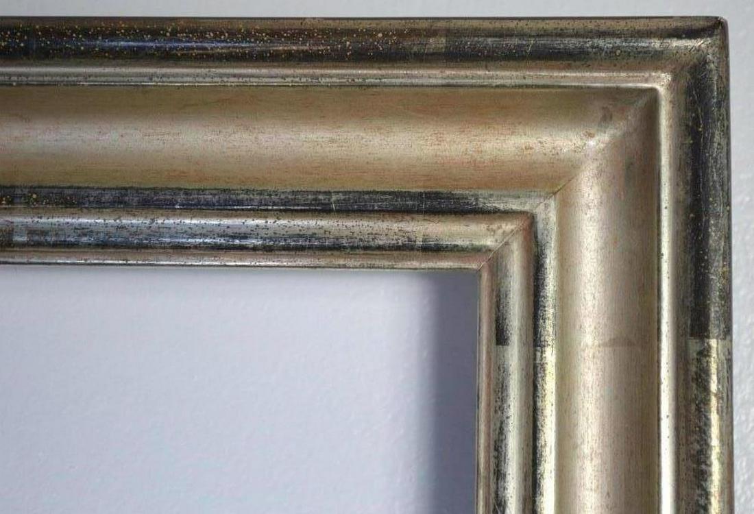VINTAGE SILVER GILT COVE WOOD FRAME: A silver gilt cove frame. Measures: 23 3/8" x 21 1/4" Rabbet: 18" x 20"