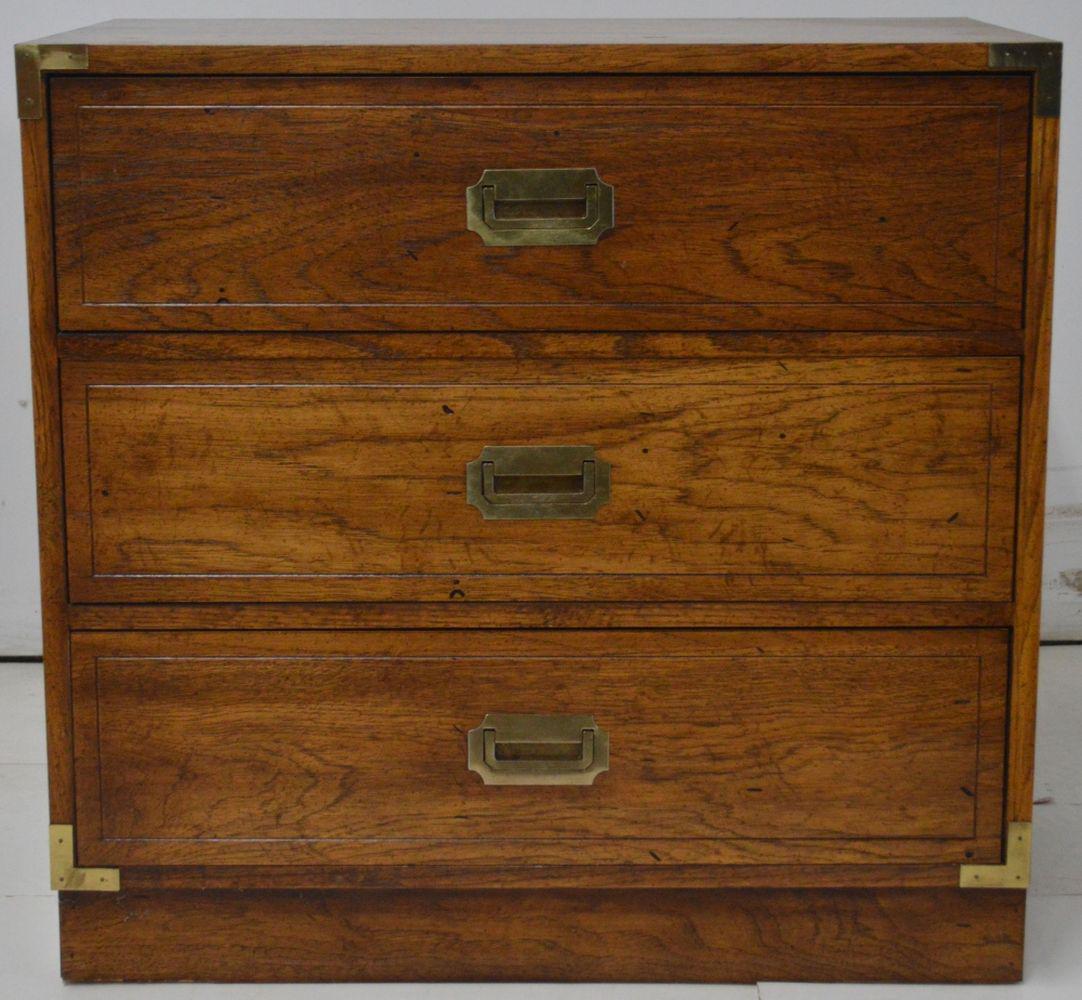 VINTAGE 3 DRAWER CAMPAIGN STYLE BACHELOR CHEST (1 of 4)