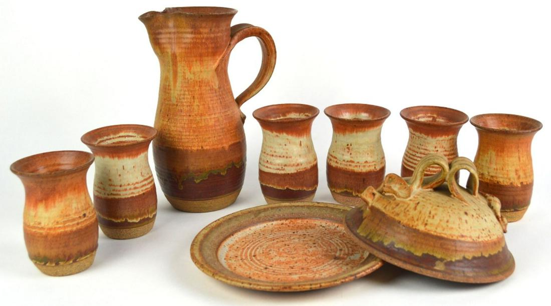 LOT ASSORTED MCM STUDIO POTTERY SIGNED REECE (1 of 6)