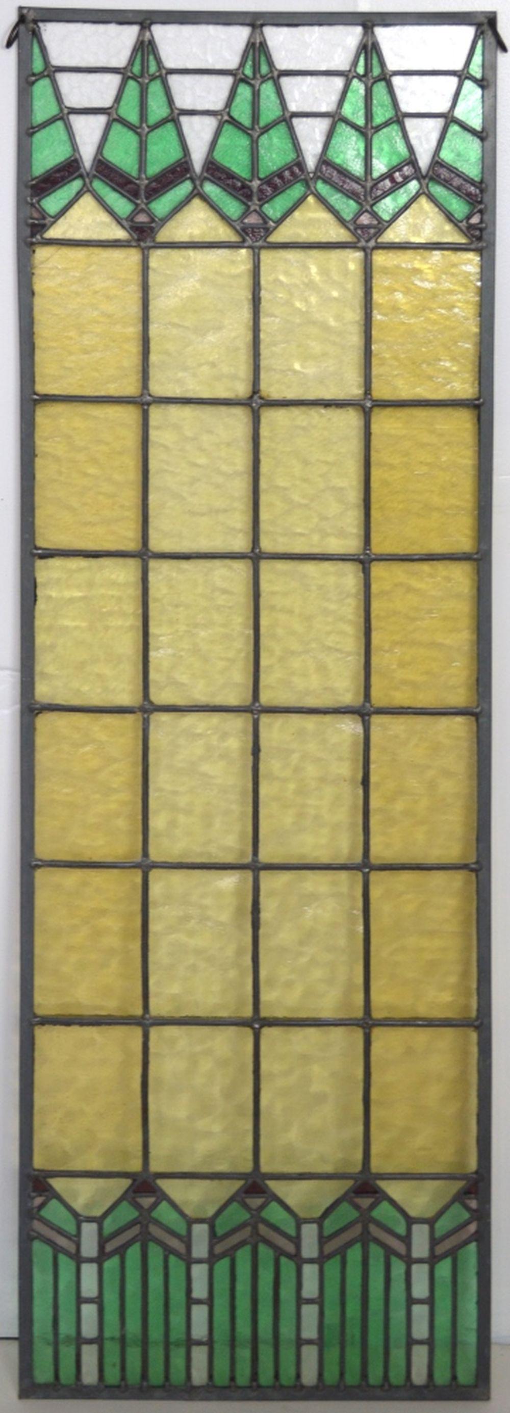 LARGE LEADED & STAINED GLASS WINDOW (1 of 9)