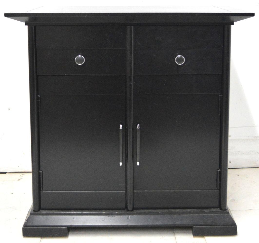 BROYHILL BLACK NIGHTSTAND (1 of 7)