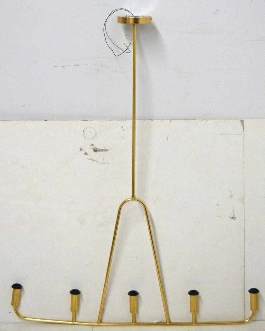 REJUVENATION BRASS 5 LIGHT BAR CHANDELIER (1 of 5)