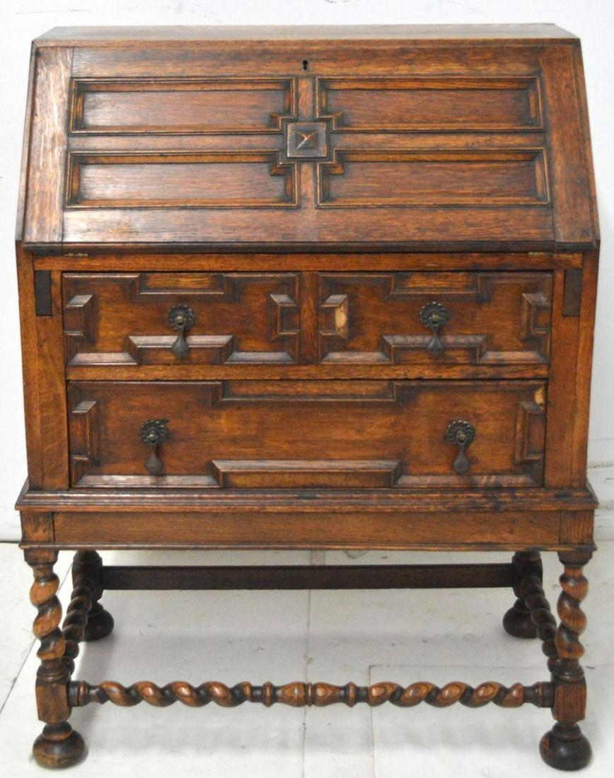 JACOBEAN STYLE FALL FRONT DESK (1 of 11)
