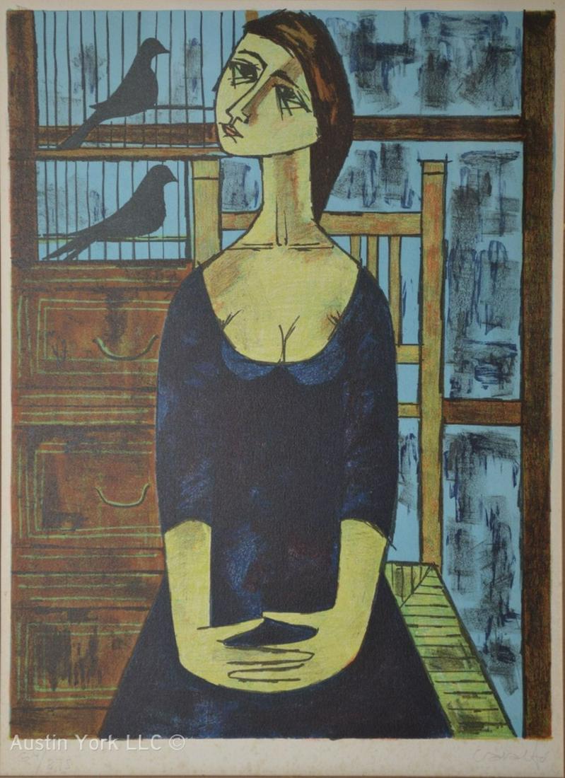 VINCENT CARALTO SIGNED MID CENTURY LITHOGRAPH (1 of 6)