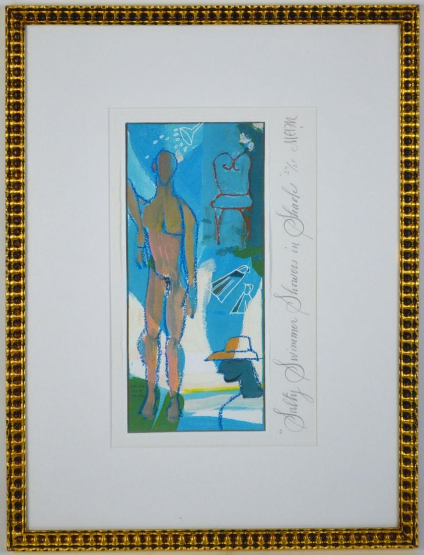 DAVID SCOTT MEIER LITHOGRAPH SIGNED: David (Scott) Meier, American 20th century. An original lithograph. The work is signed, and framed in a good gilt frame, under glass. Measures: H 16 3/4" x W 12 3/4" Sight: 10 1/2" x 6 1/2"
