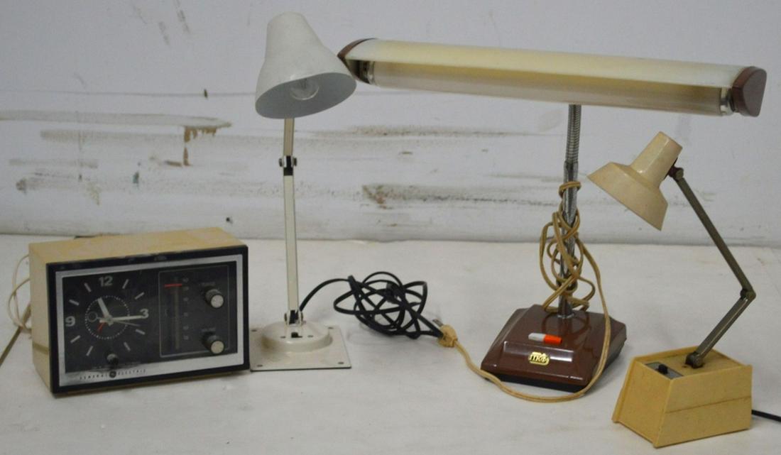 LOT 4 MID CENTURY MODERN LAMPS LIGHTING & CLOCK (1 of 6)