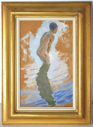 BORIS VLADIMIRSKY ATTRIB NUDE MALE FIGURE PAINTING