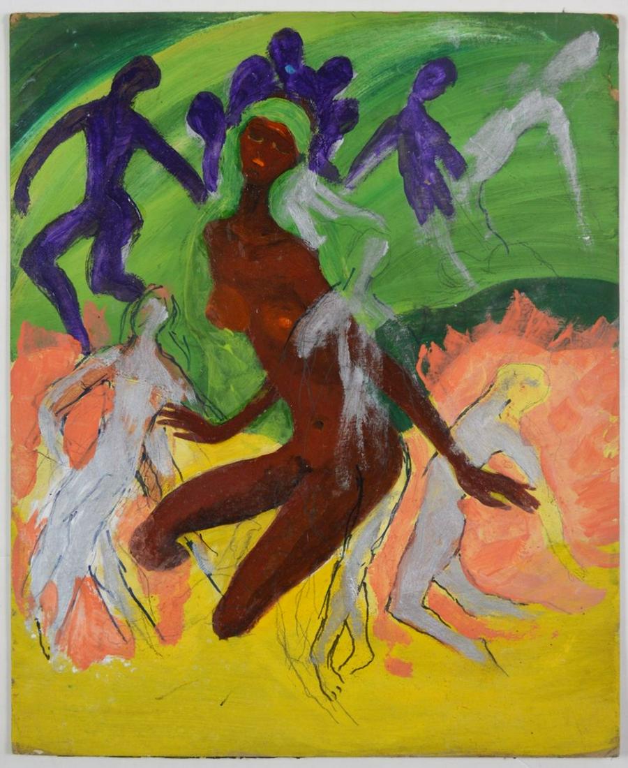 ABSTRACT MODERN PAINTING OUTSIDER ART (1 of 7)