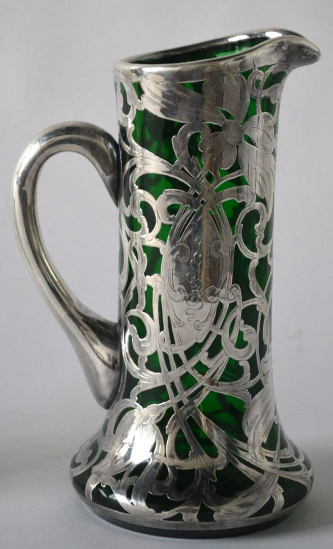 2 ART NOUVEAU SILVER OVERLAY PIECES (1 of 8)