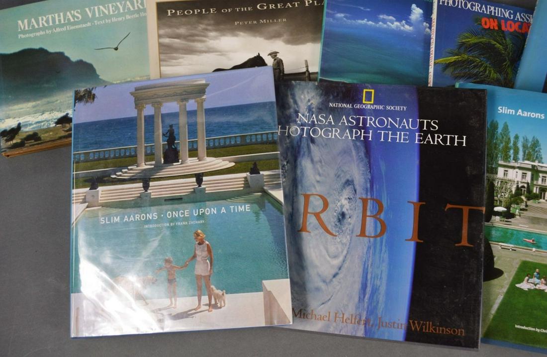 LOT OF PHOTOGRAPHY & LANDSCAPE PHOTOGRAPHY BOOKS: Lot of photography and landscape photography type books. Provenance: From the estate collection of John Stage. Mr. Stage was a well regarded and widely known photojournalist. His work was used in many