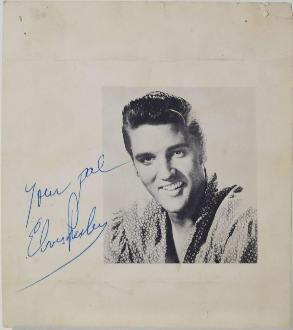 ELVIS PRESLY PHOTOGRAPH SIGNED (1 of 3)