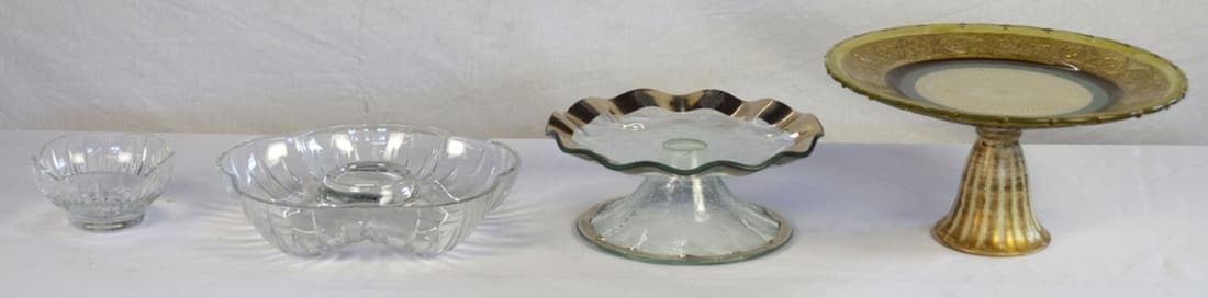 LOT ROGASKA CRYSTAL ANNIEGLASS SIGNED CAKE PLATE (1 of 11)