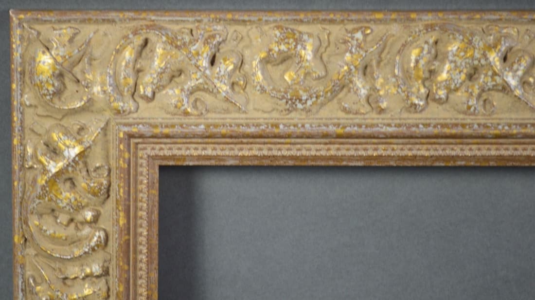 VINTAGE PAINTING FRAME: Vintage Italianesque painting frame, 20th century. Measures: 28" x 23" Rabbet: 22" x 17"