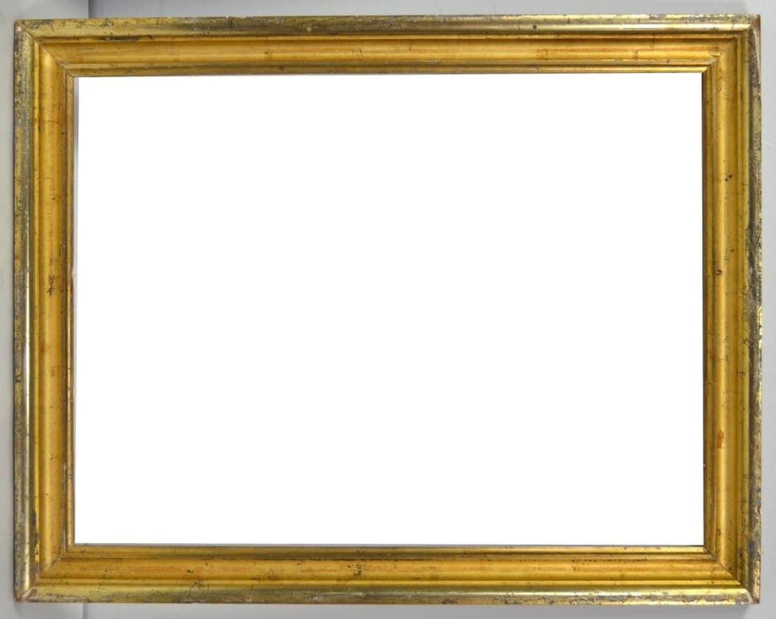 19TH C LEMON GOLD GILT COVE PAINTING FRAME (1 of 5)